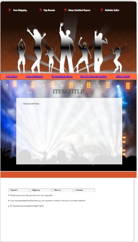 Product picture Ebay Listing Template - Dance Party - 50 Listings