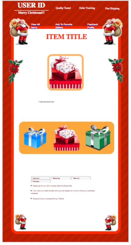 Product picture Ebay Listing Template - Christmas - 50 Listings